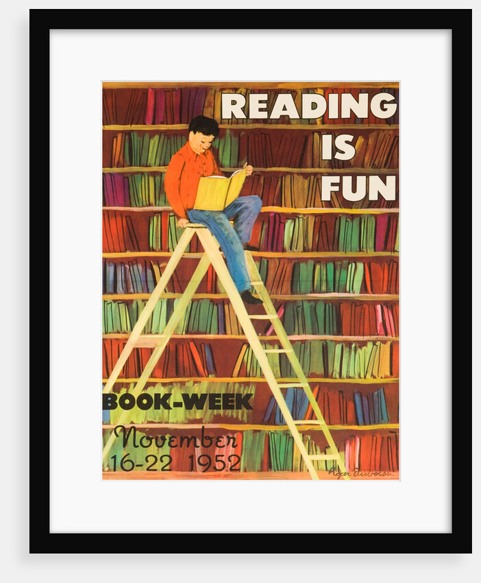 Reading Is Fun Poster by Roger Duvoisin