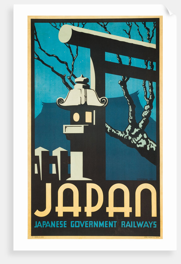 Japan Japanese Government Railways Poster by P. Irwin Brown