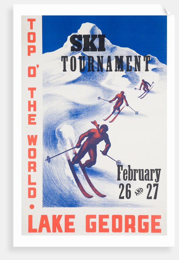 Ski Tournament Lake George Poster by Anonymous