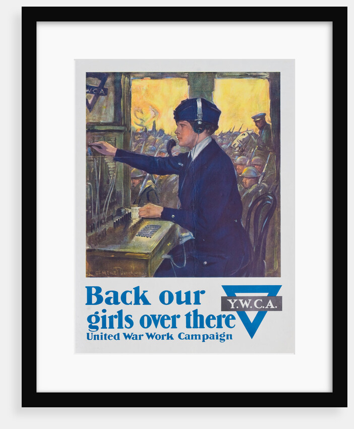 Back Our Girls Over There Poster by Clarence F. Underwood