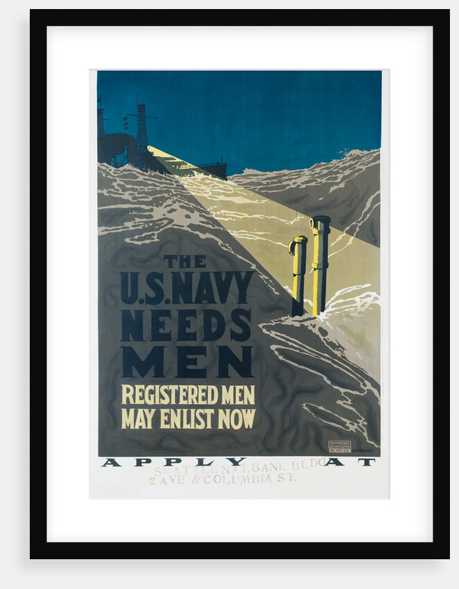 The U.S. Navy Needs Men Poster by Raymond Bannister