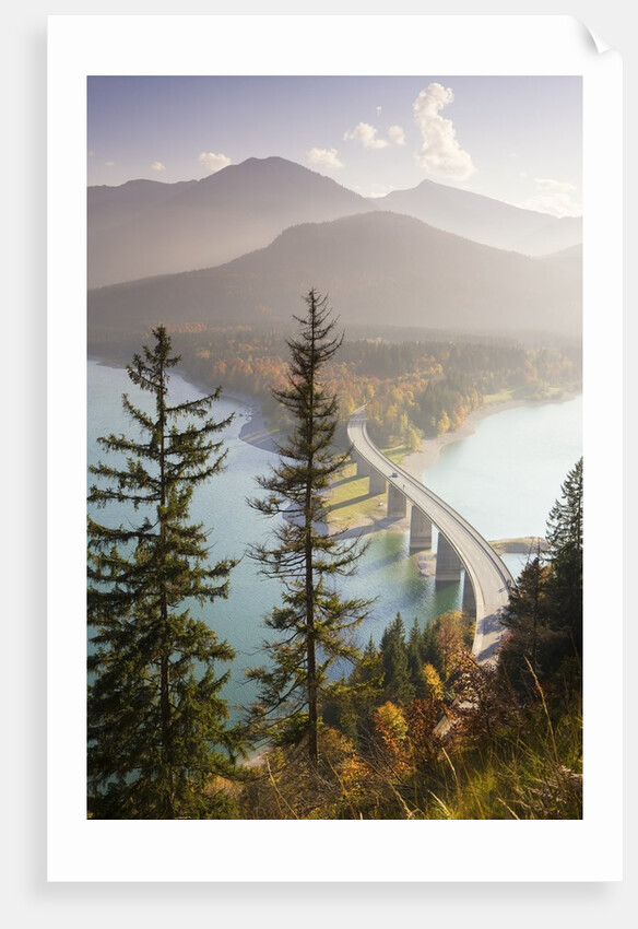 Road Bridge Over Lake Sylvenstein in Bavaria by Anonymous