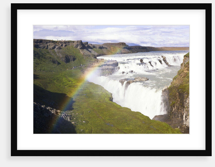 Rainbow over Gulfoss Waterfall by Anonymous