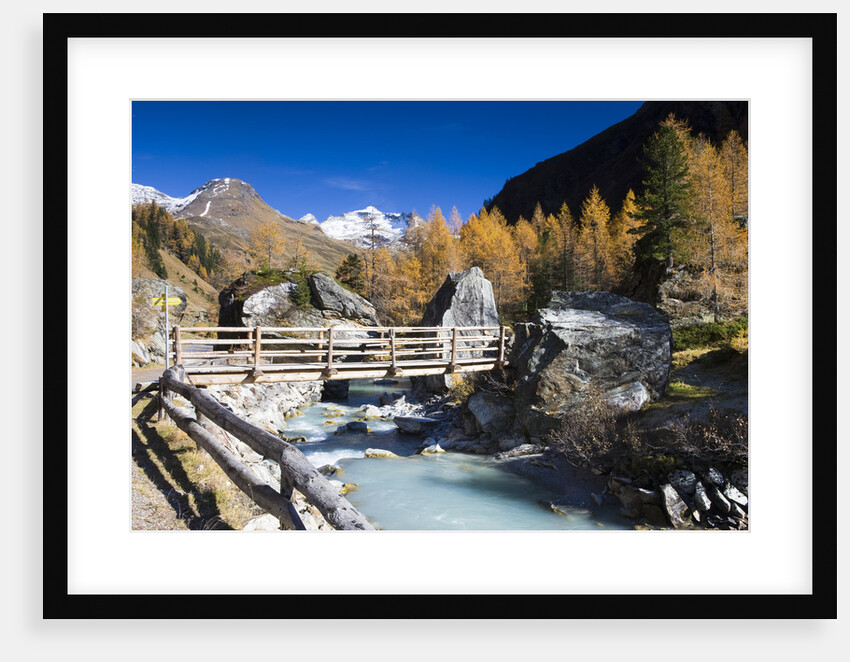 Footbridge over Mountain Stream by Anonymous