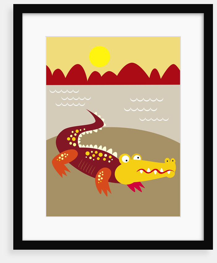 Crocodile On The Shore by Anonymous