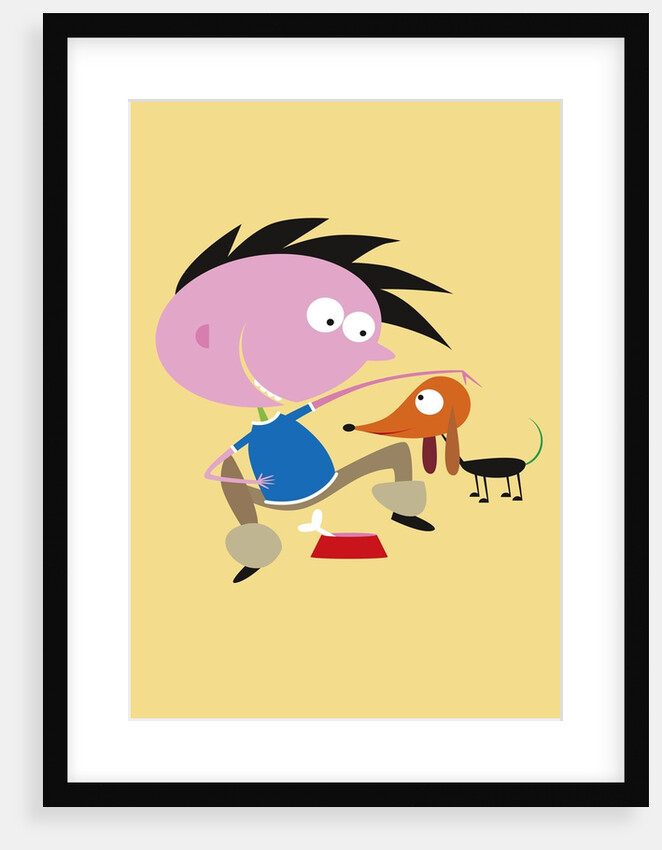 Boy And His Pet by Anonymous