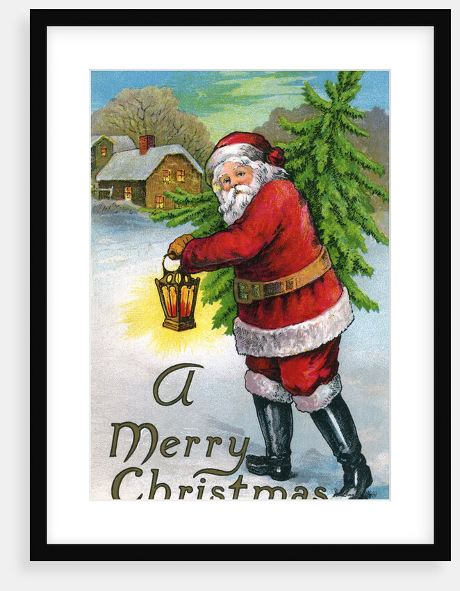 A Merry Christmas Postcard by Anonymous