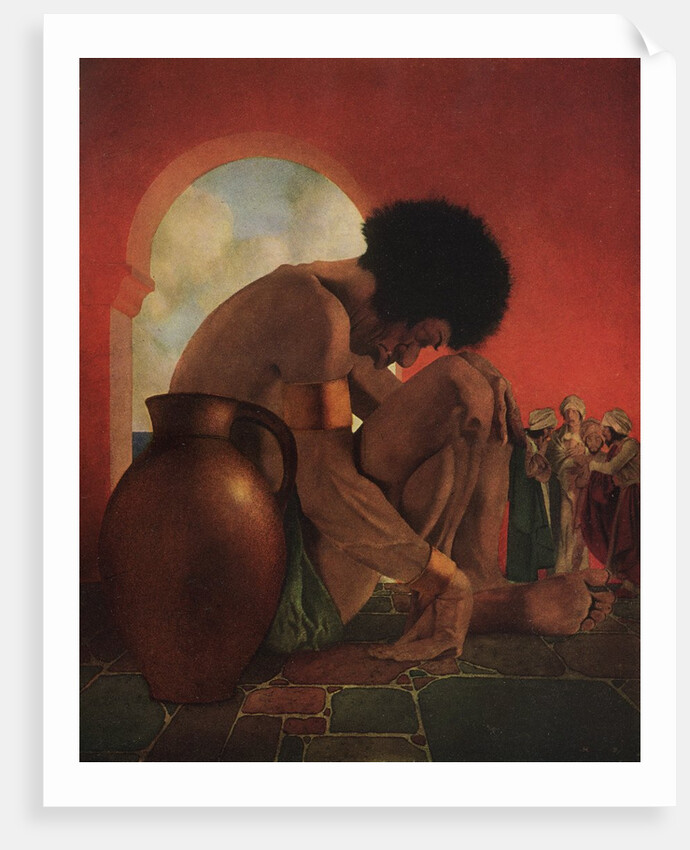 Third Voyage of Sinbad Illustration by Maxfield Parrish