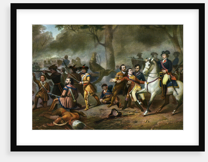 Illustration of Battle of Monongahela by Anonymous