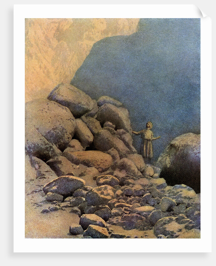 Second Voyage of Sinbad Illustration by Maxfield Parrish