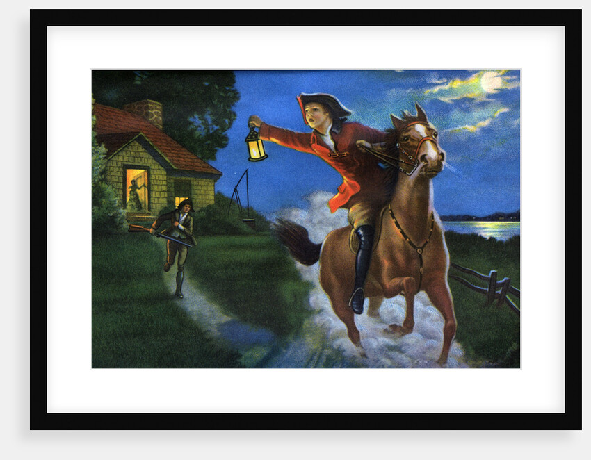 Illustration of Midnight Ride of Paul Revere by Anonymous
