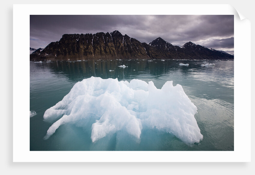 Iceberg Floating in Lilliehook Fjord at Spitsbergen by Anonymous