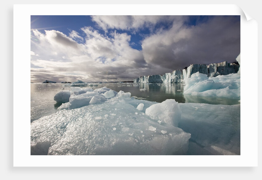 Icebergs Near Sveabreen Glacier in Nordfjorden by Anonymous