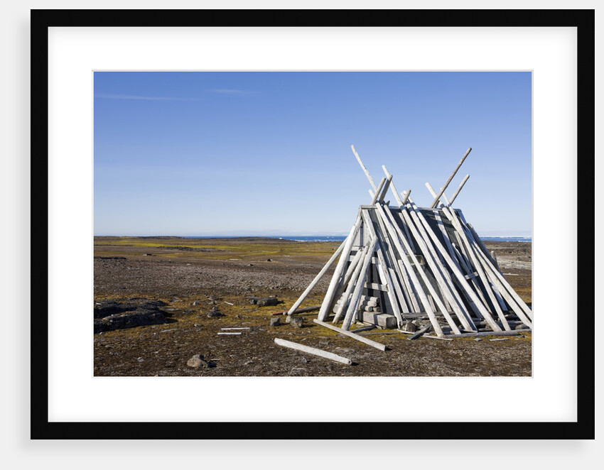 Trappers Hut Protected by Driftwood in Tusenoyane Archipelago by Anonymous