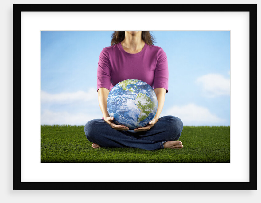 Woman Holding Earth in Her Lap by Anonymous