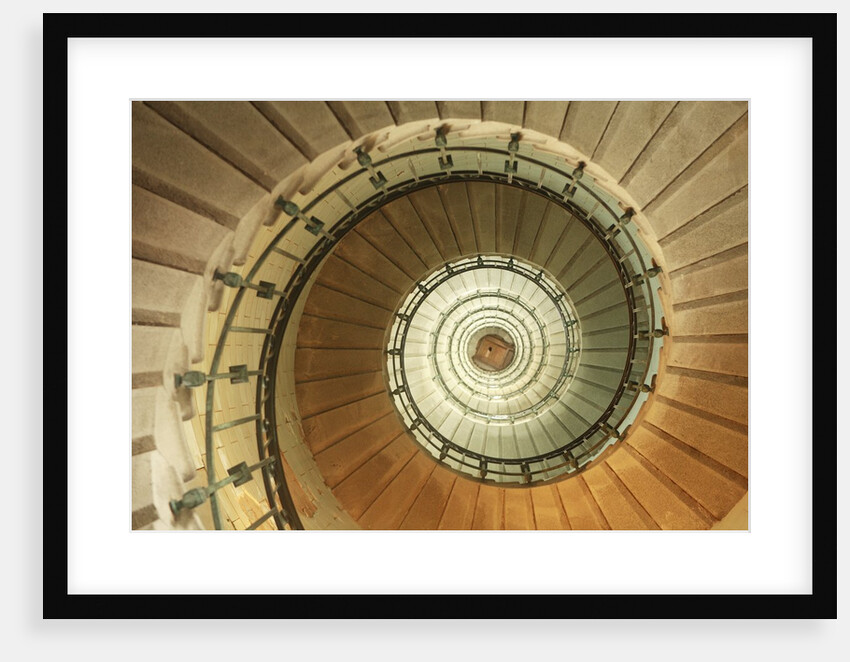 Spiral Staircase at Eckmuhl Lighthouse in Brittany by Anonymous
