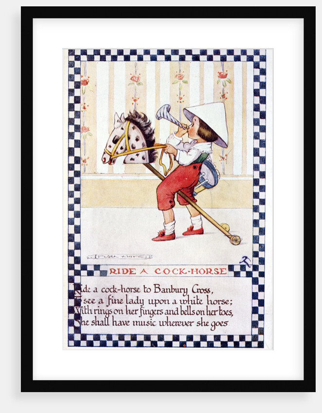 Illustration of "Ride a Cock Horse" Nursery Rhyme by Anonymous