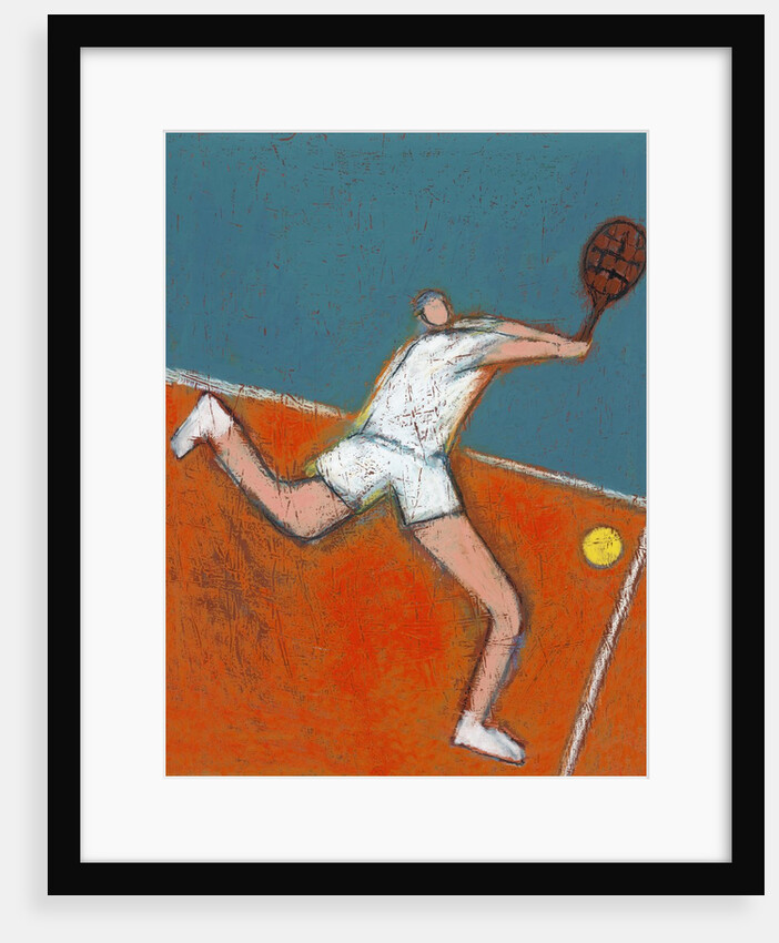 Man Playing Tennis by Anonymous