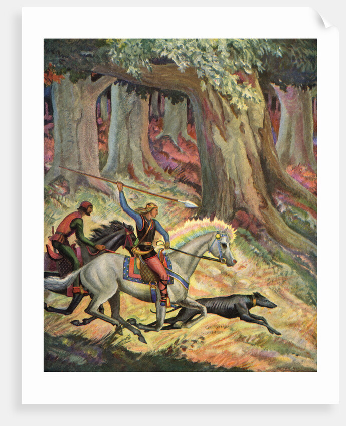 The Hunt in the Odenwald by Peter Hurd