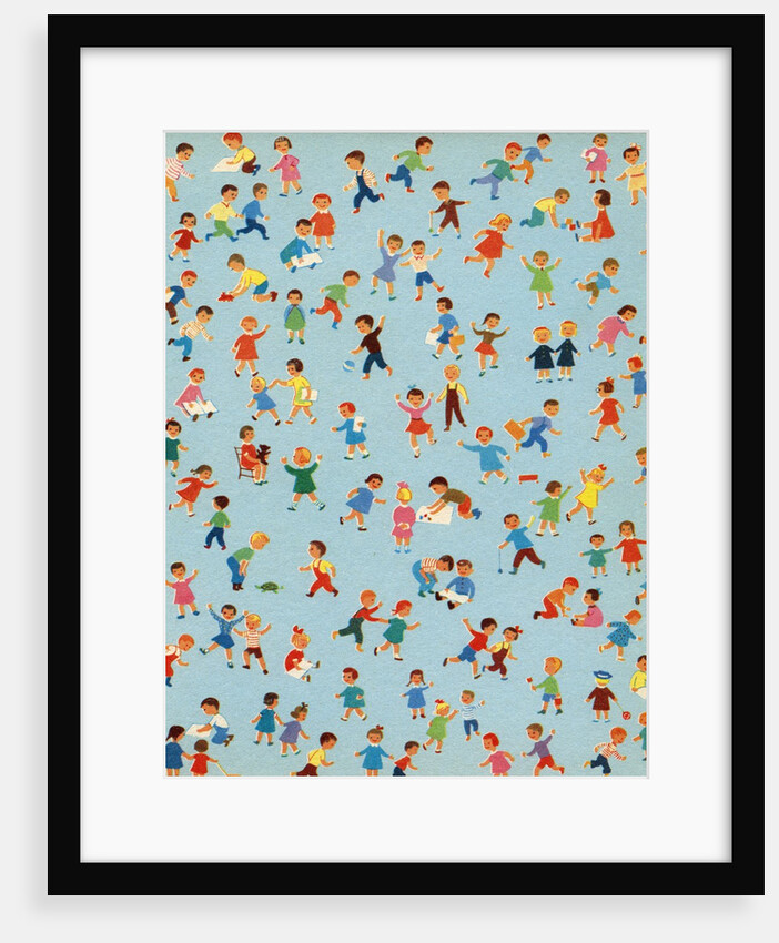 Background illustration of children playing by Anonymous