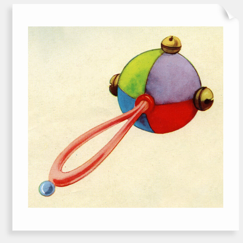 Illustration of child's rattle by Anonymous