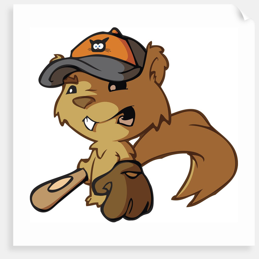 Squirrel Baseball Player by Anonymous