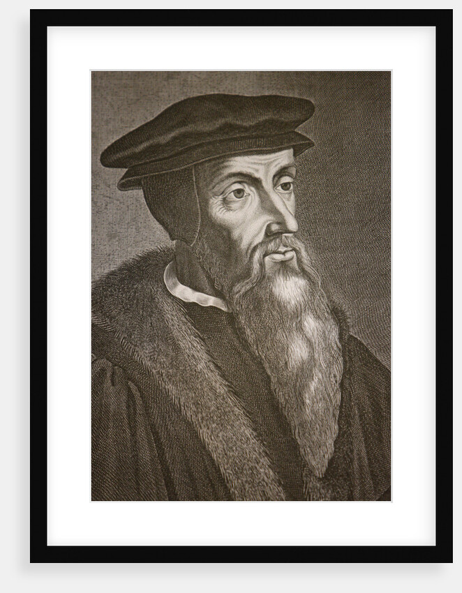 Engraved portrait of John Calvin by Anonymous