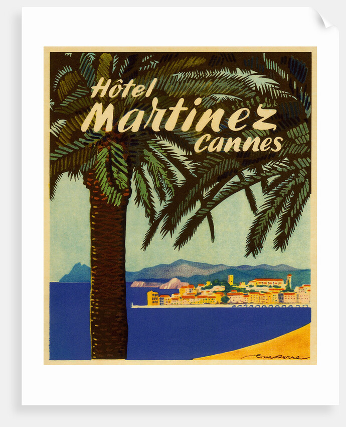 Hotel Martinez Cannes Luggage label by Anonymous