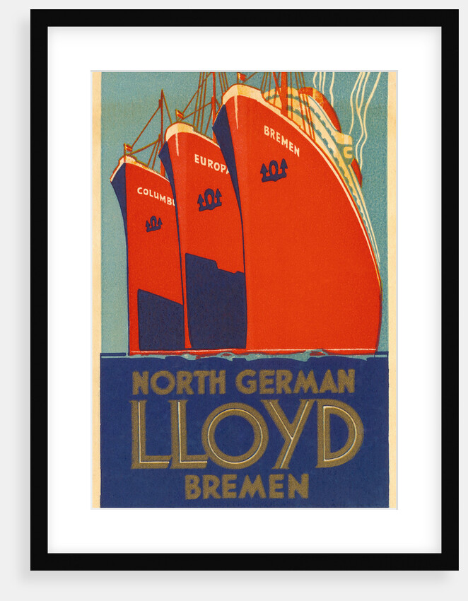 North German Lloyd Bremen Illustration by Anonymous