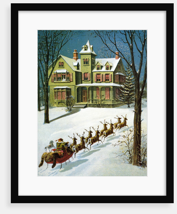 A Miniature Sled, and Eight Tiny Reindeer by William Roger Snow