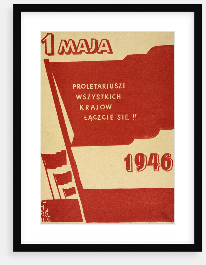 Polish May Day poster from Krakow in 1946 by Anonymous