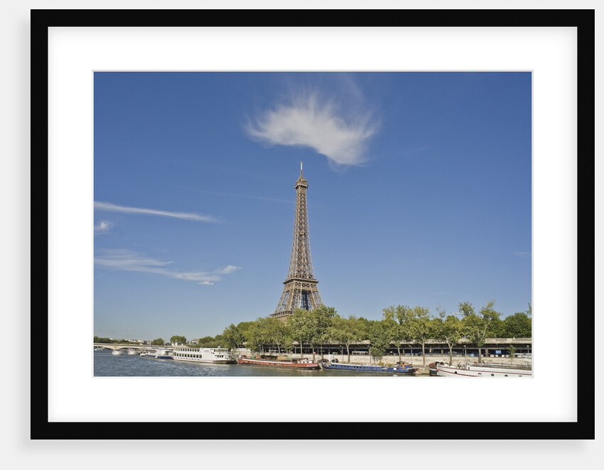 Eiffel Tower viewed from the Seine by Anonymous