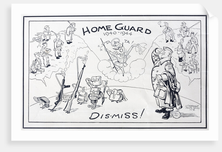 Home Guard 1940-1944 Dis-Miss! calendar illustration by Anonymous