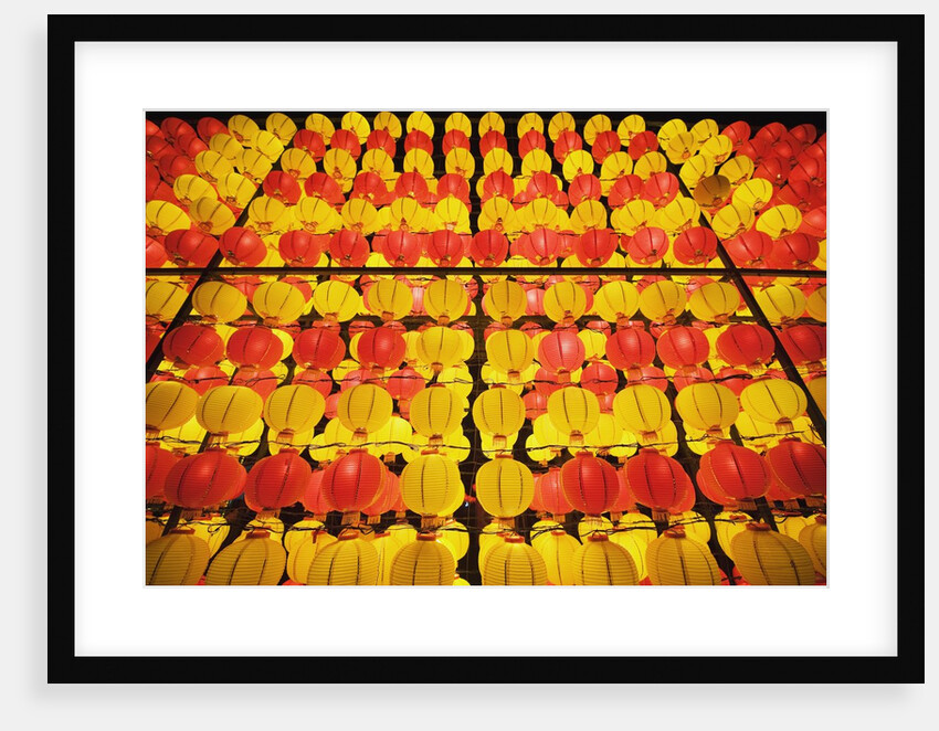 Yellow and orange paper lanterns by Anonymous