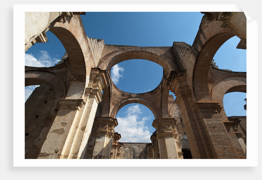 Arches in old cathedral ruins in Antigua in Guatemala by Anonymous