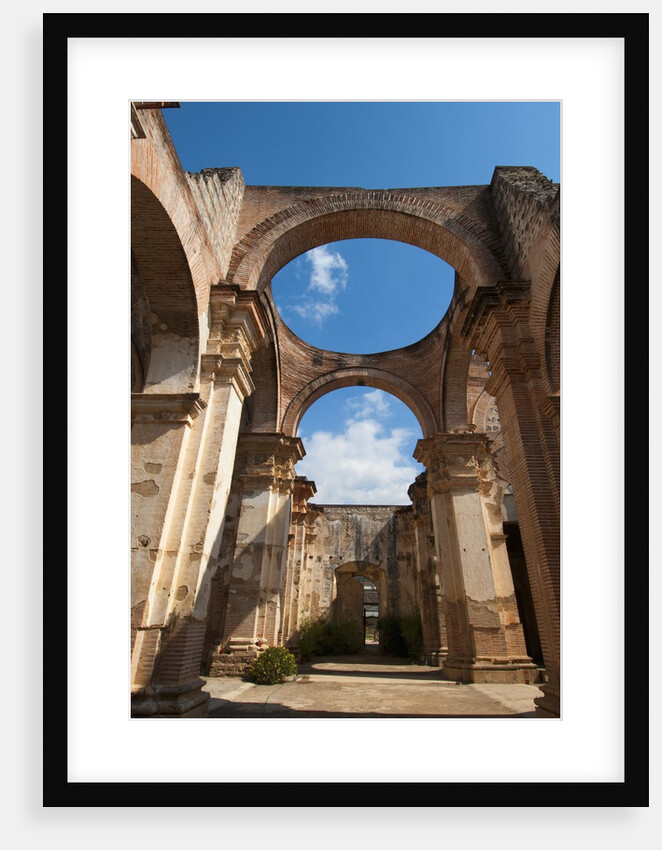 Arches in old cathedral ruins in Antigua in Guatemala by Anonymous