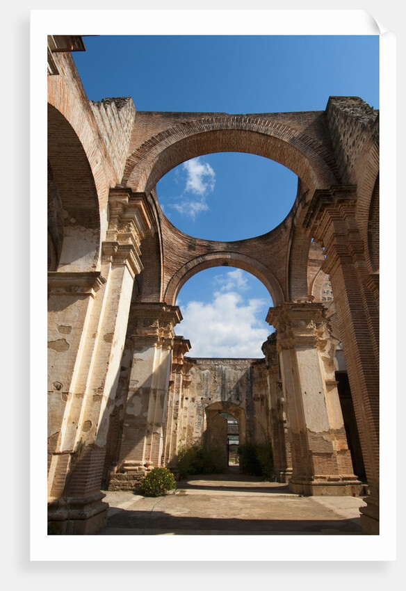 Arches in old cathedral ruins in Antigua in Guatemala by Anonymous