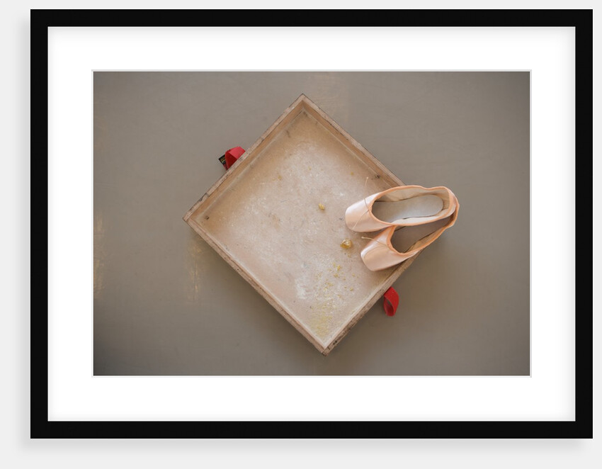 Ballet shoes waiting for the show by Anonymous