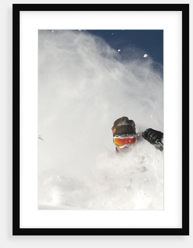 Skier in deep powder at Alta, Utah by Anonymous