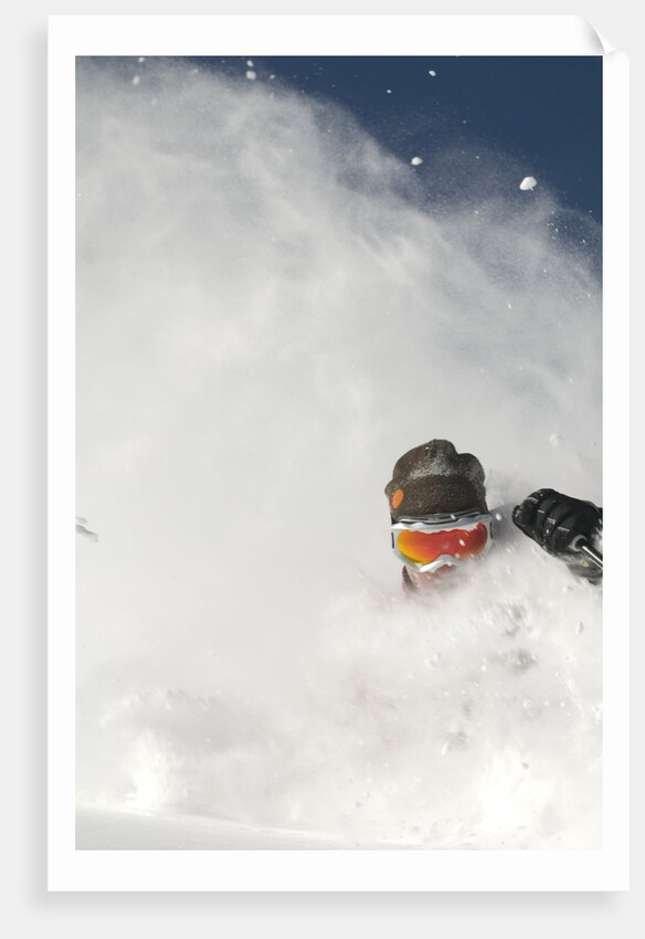 Skier in deep powder at Alta, Utah by Anonymous