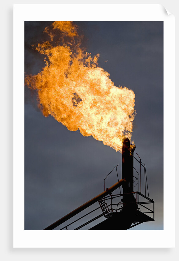 Natural gas flare by Anonymous
