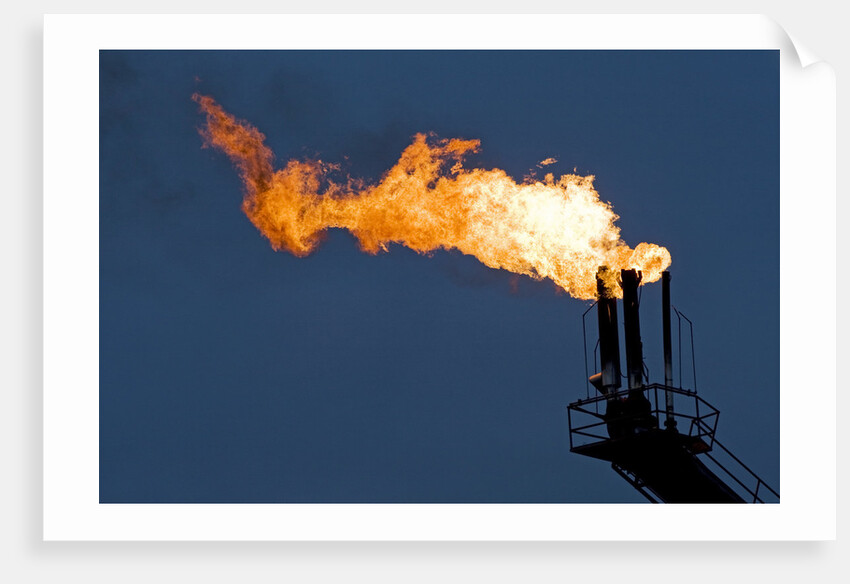 Natural gas flare by Anonymous