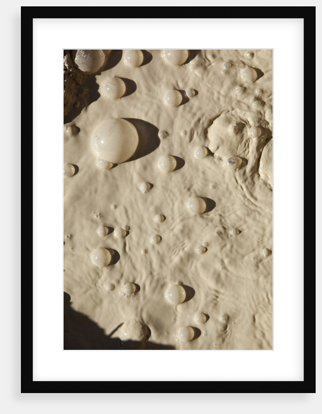 Bubbles in boiling volcanic mud pot by Anonymous