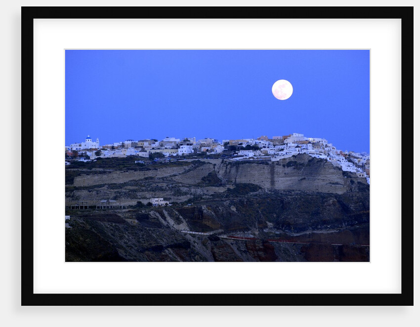 Full Moon over Santorini by Anonymous
