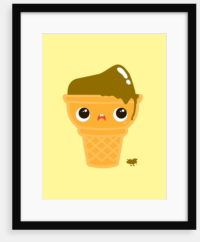 Melting Ice Cream Cone by Anonymous