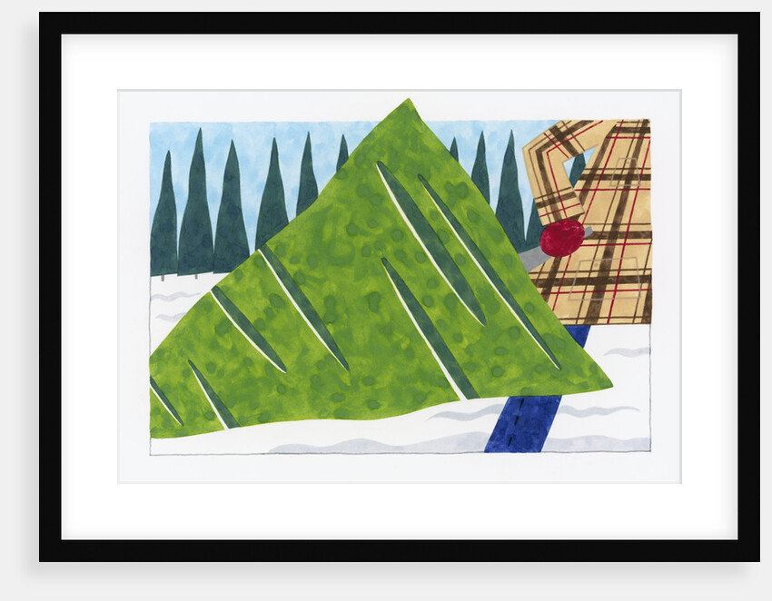 Towing a Freshly Cut Tree by Anonymous