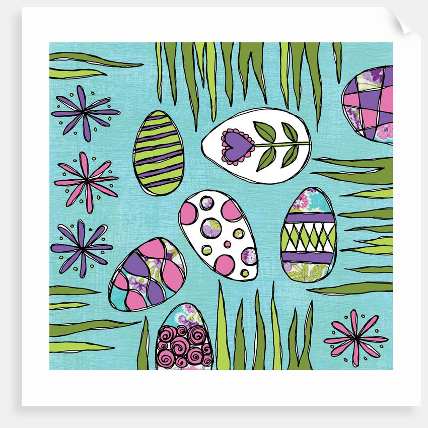 Easter eggs and grass by Anonymous