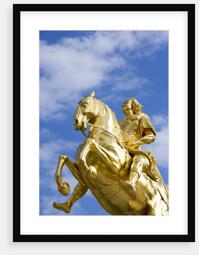Golden Rider Equestrian Statue in Dresden by Anonymous
