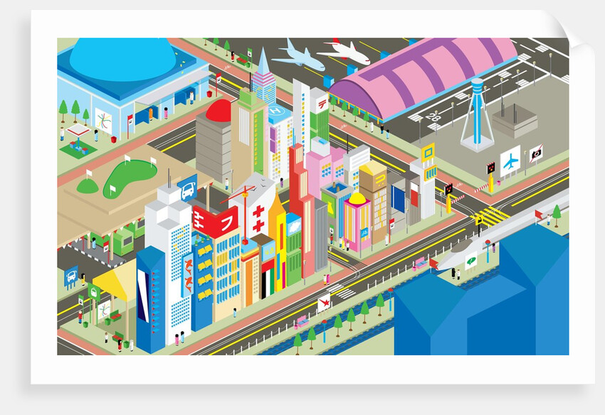 Colorful city by Anonymous