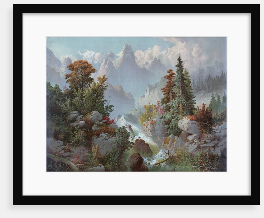 Cascade in the Rocky Mountains by Anonymous